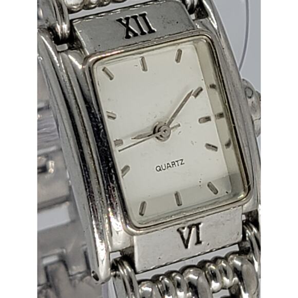 Ladies White Dial Link Band Silver Analog Quartz Watch 2501 main image 7